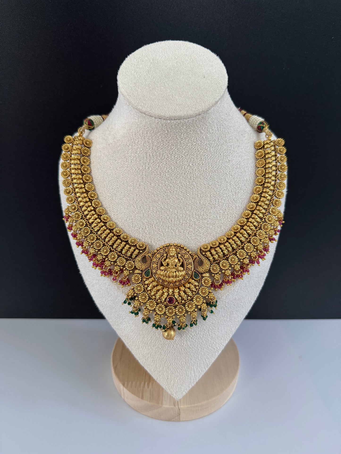 Temple style Necklace set with Jhumka
