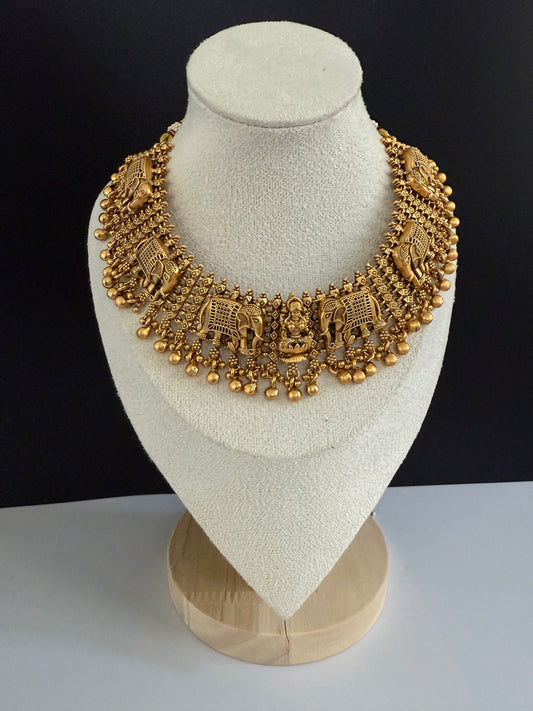 Elephant and Lakshmi NS with Jhumka