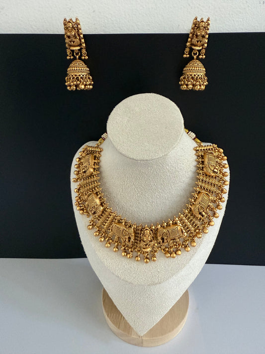 Elephant and Lakshmi NS with Jhumka