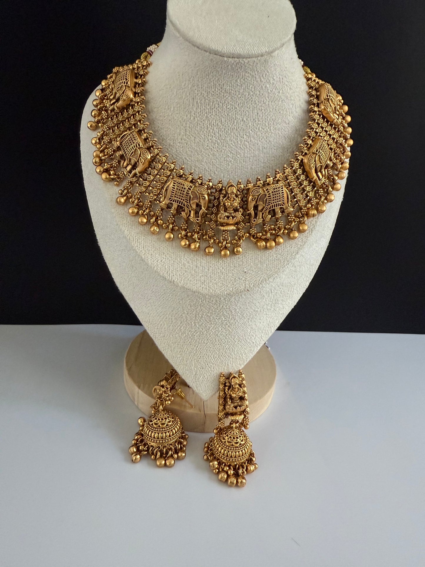 Elephant and Lakshmi NS with Jhumka