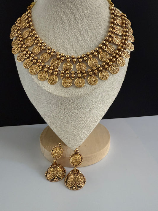 Double Layered Coin set With Jhumka