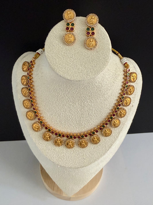 Partywear Lightweight Lakshmi coin set