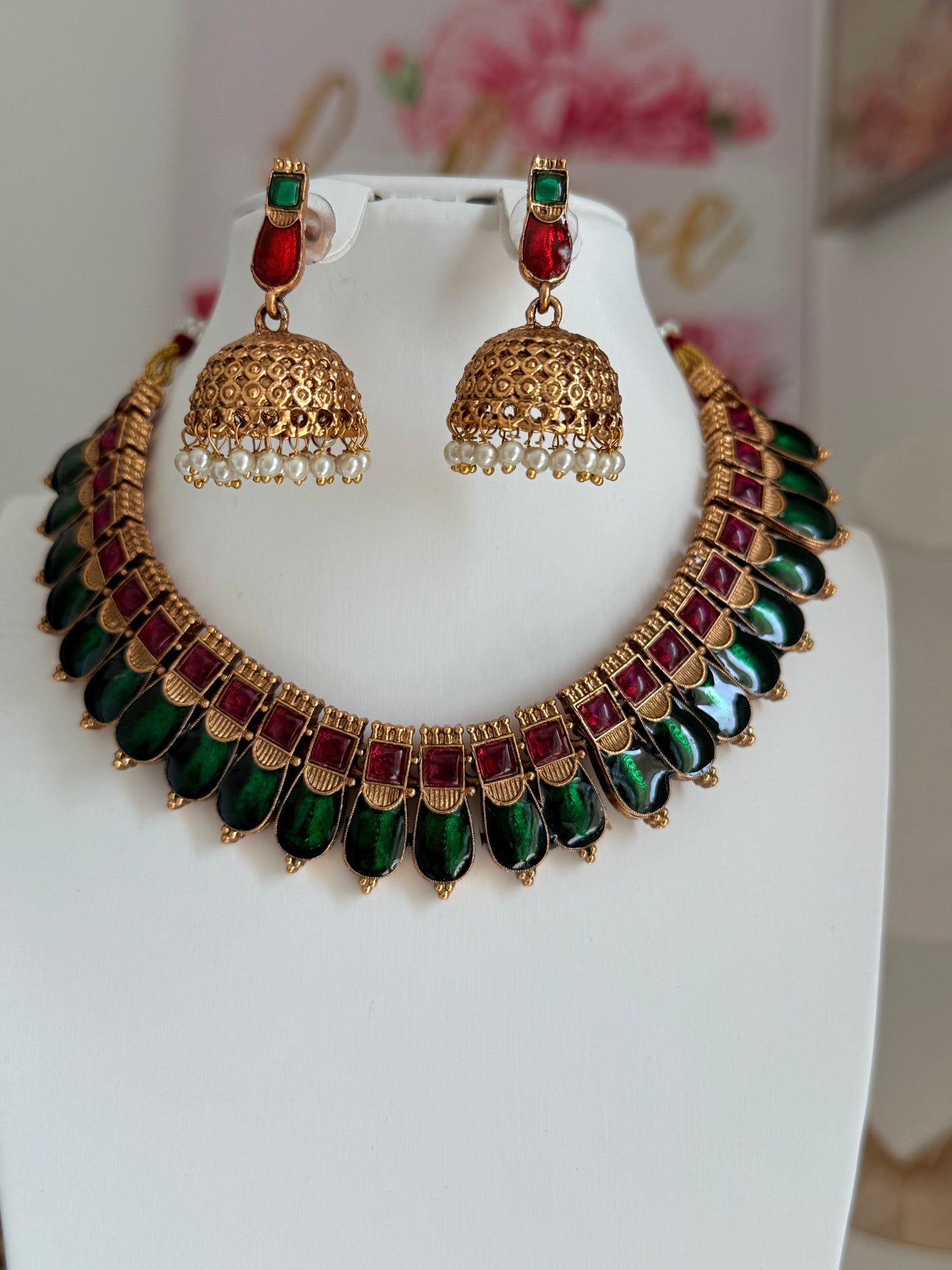 Necklace set with  Jhumka
