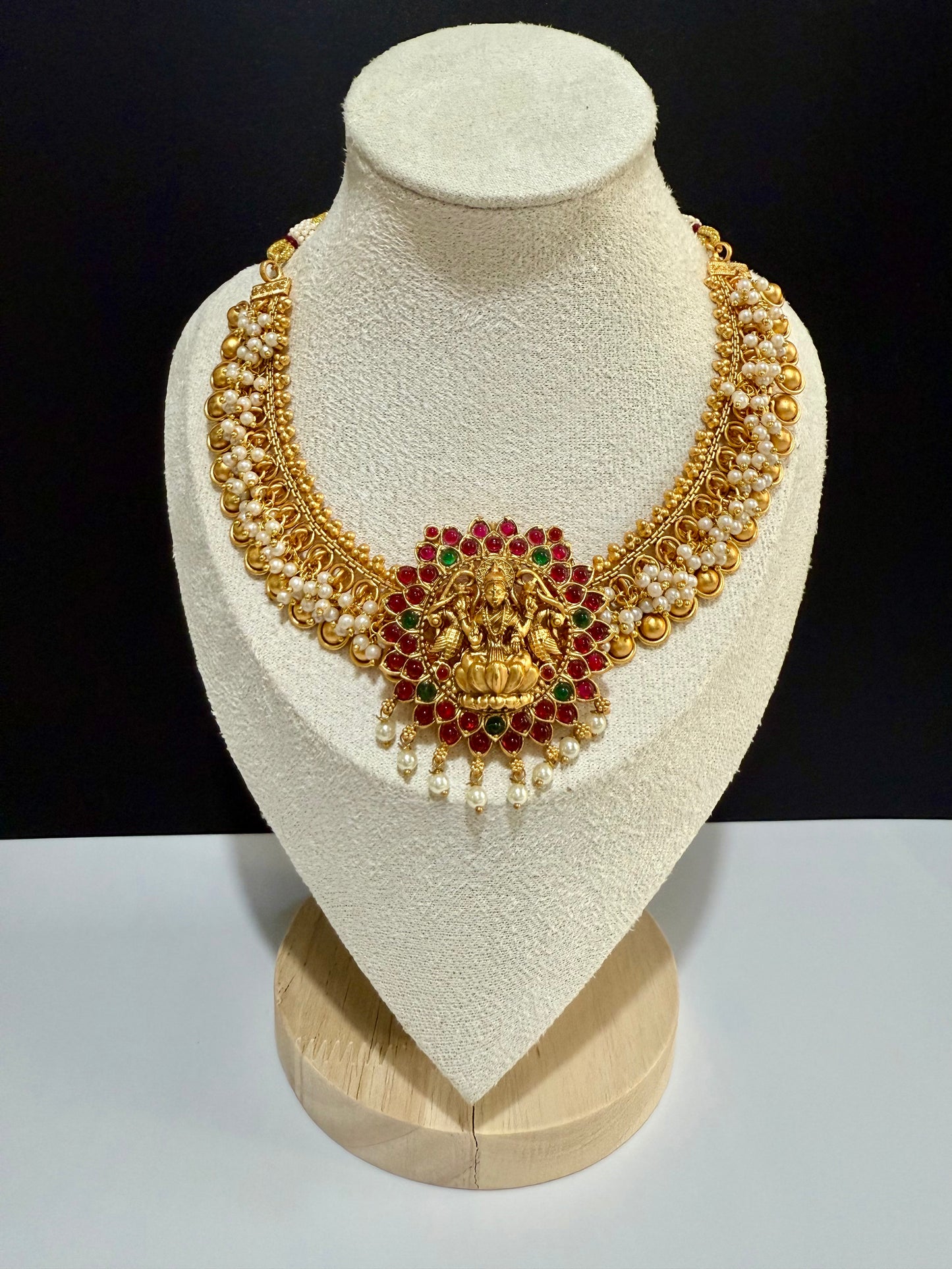 Temple style Necklace set with Jhumka