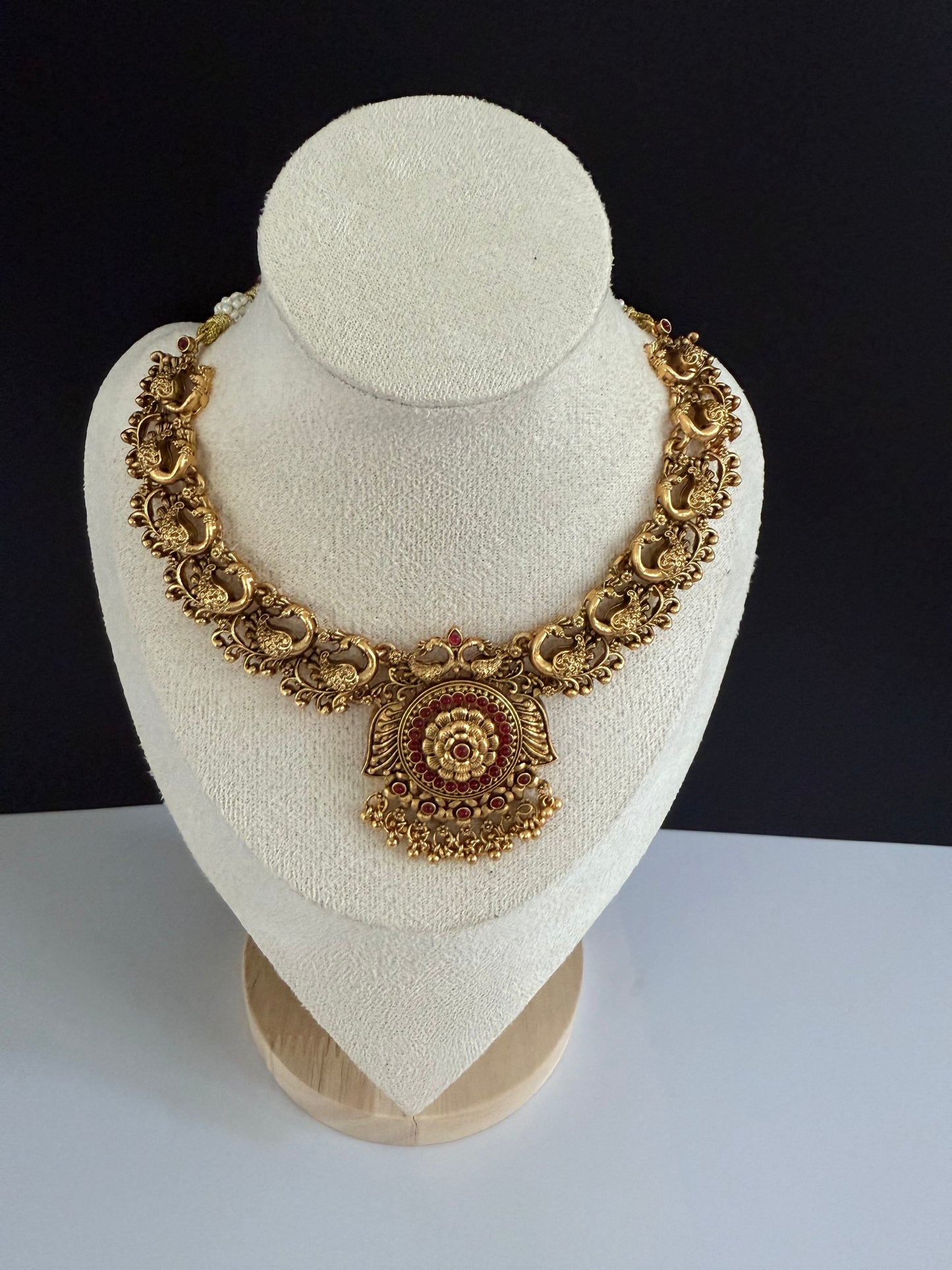 Fulll Peacock style Necklace set with jhumka set