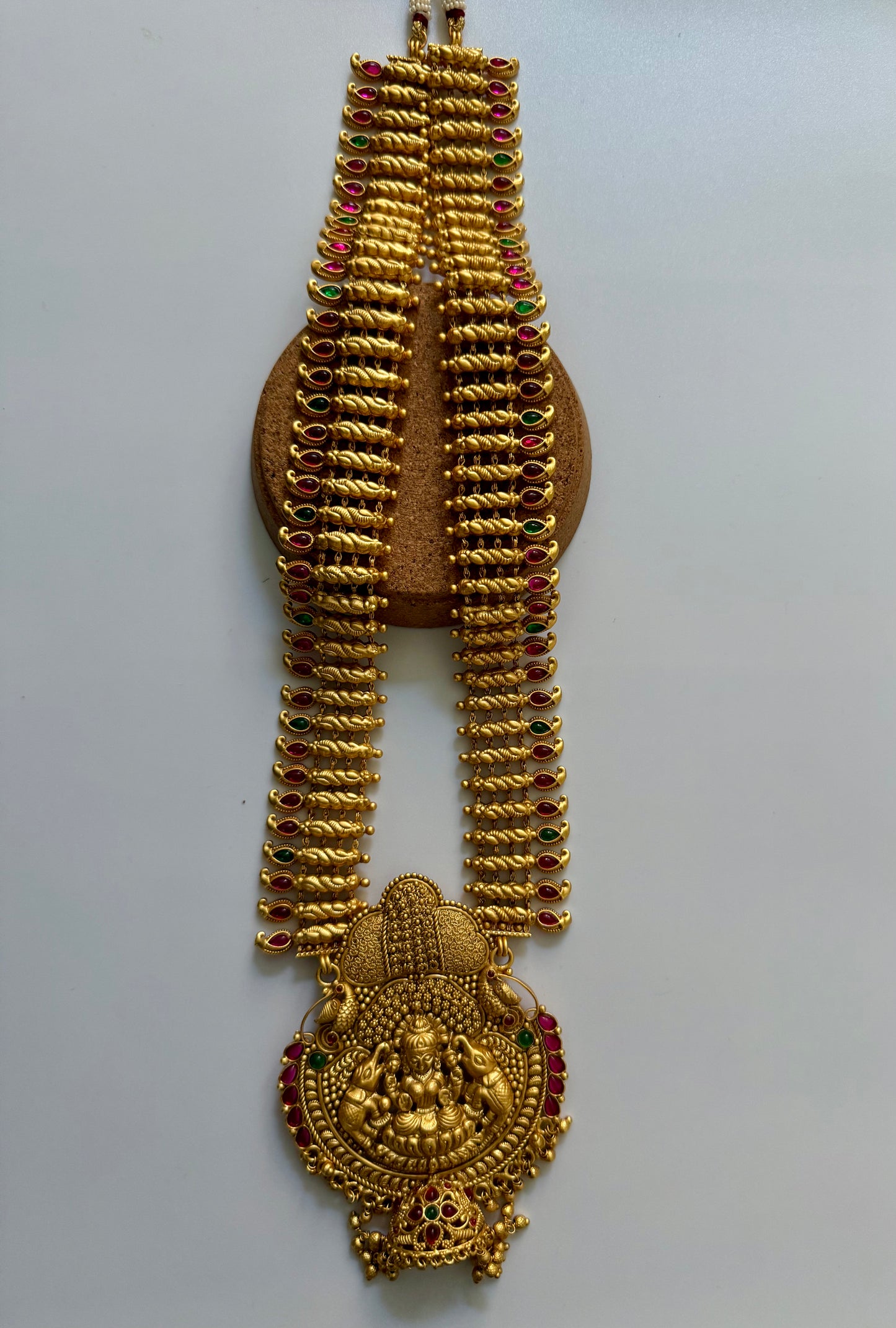 Long Partywear temple style NS with Jhumka